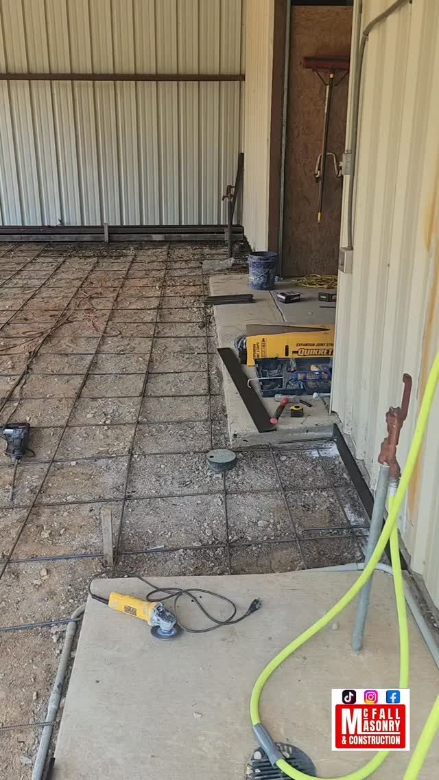 New concrete driveway being formed in Argyle TX