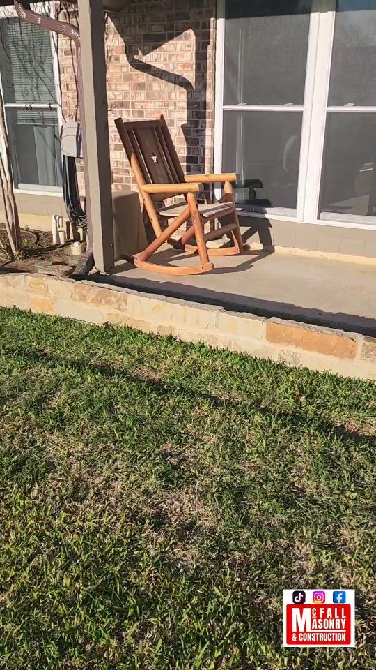 Oklahoma chopped stone planter border