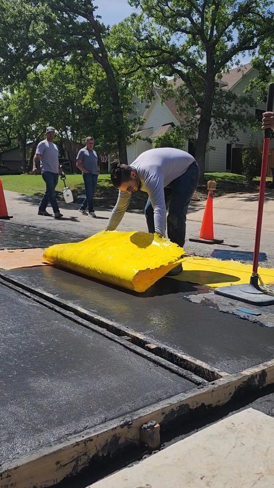 McFall crew applying a concrete overlay